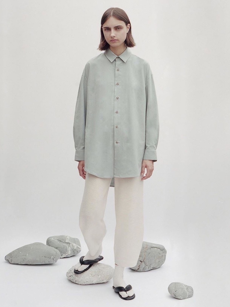 Cordera Monica The Pale Gray Cotton Shirt Og Oversized Button Down Ss 2020 Rare — image 2 of 8